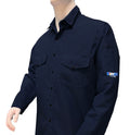 FlameRwear, FR Work Shirt Deluxe, fwSN4, Nomex 4.5 oz, Cat1, Navy