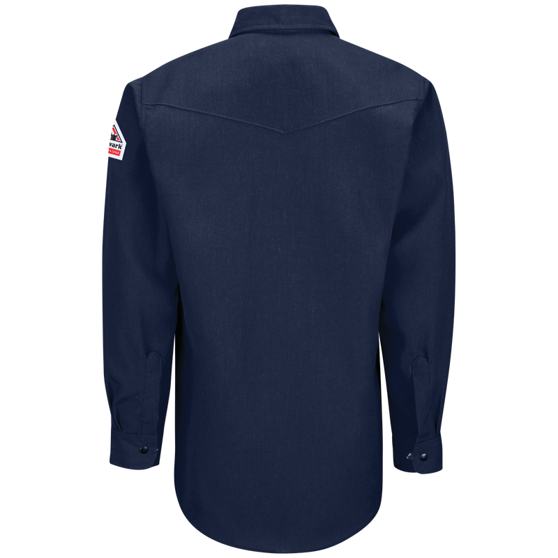 Bulwark, Men's Lightweight Nomex FR Snap-Front Shirt, SNS2, Nomex 4.5oz, Cat1, Navy, Royal Blue, Tan