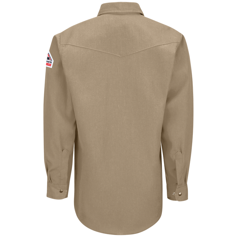 Bulwark, Men's Lightweight Nomex FR Snap-Front Shirt, SNS2, Nomex 4.5oz, Cat1, Navy, Royal Blue, Tan