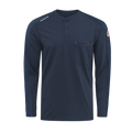 Bulwark Men's Navy Flex Knit Henley #STL2
